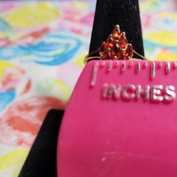 Red Sapphire Scarlet Flame 18k YG/Sterling Silver Ring - Picture 9 of 11